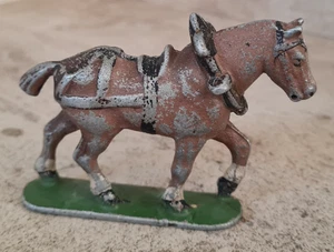 ancien cheval de Ferme en métal , jouet ancien - Imagen 1 de 4