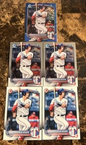 2025 Bowman Baseball Malcolm Moore Blue Shimmer 134/150 2x Chrome 2x Paper Lot - Picture 1 of 2