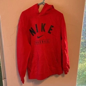 Nike Baseball Hoodie Sweatshirt rot Jugend - Bild 1 von 3