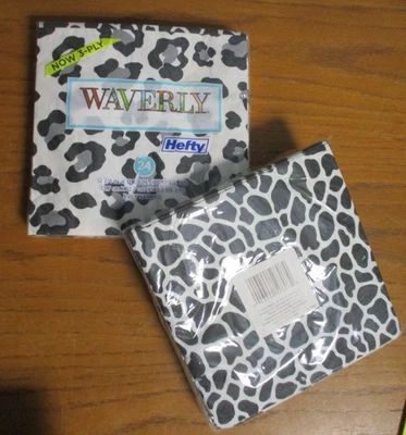 Hefty Waverly Collection Paper Napkins 2 Packs of 24 Reversible Animal Print - Image 1 of 4