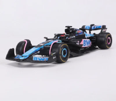 Bburago 1:43 F1 2024 Japan BWT Alpine A524 #31 Esteban Ocon Model Car w/ Helmet - Image 1 of 2