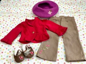 American Girl Doll Tan Pants w/Flowers & Red Blazer - Photographer Outfit 2009 - Picture 1 of 22