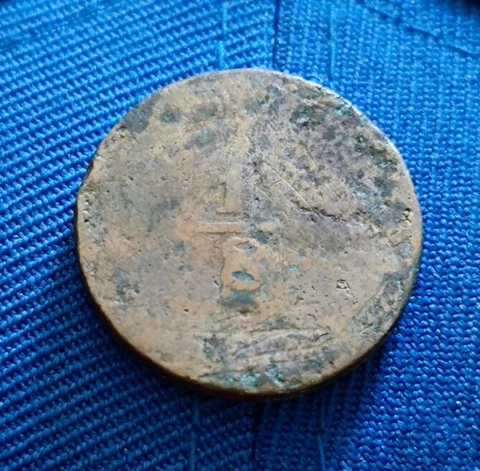 Mexico 1843 1/8 Real Morelia Rare Municipal Mexican Coin Cover