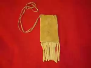 Bolso de cuero nativo americano, tu pipa sagrada o cualquier cosa 4-1/2" x 7" - Imagen 1 de 4