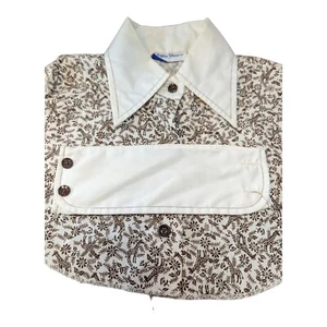 Vintage Ship'n Shore Dickie Halsband & Handfesseln Giraffen Blumen braun & creme - Bild 1 von 15