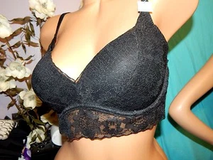 NWT Victoria's Secret Pink Lace Bralette PUSH-UP Bra Tamaño Grande ( se adapta a la copa A-C - Imagen 1 de 12