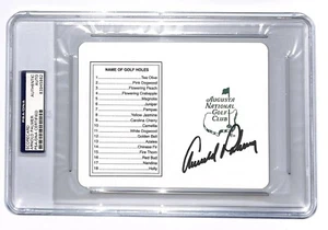 Arnold Palmer firmado Masters Scorecard autografiado 4x Masters Champion PSA - Imagen 1 de 3