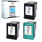 3 PK Compatible Ink Cartridges for HP 94 97 Black Tri-Color Combo Deskjet PSC