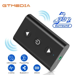 GTMedia Bluetooth 5.1 Receiver Transmitter HiFi AUX Audio Adapter for Car TV PC Automotive - Picture 1 of 11