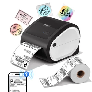 Vretti Bluetooth Thermo Etikettendrucker 4x6 Versandetikettendrucker für DHL - Bild 1 von 13