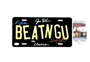 Jeepers Creepers Cast signiertes Requisite Nummernschild Jonathan Breck Kevin Ball + JSA - Bild 1 von 2