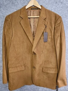 Tasso Elba Men's XL 46-48 Micro Suede Blazer Sport Coat Suit Jacket Lined NEW - Picture 1 of 19
