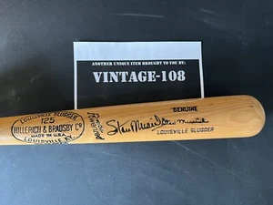Stan Musial signed game model M159 Louisville Slugger Bat, 125 not UL, sm. sig. - Picture 1 of 7