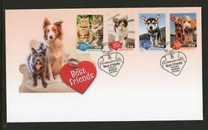 Australia 2025 Best Friends Dogs Cats 4v FDC Domesticated Animals - Picture 1 of 1