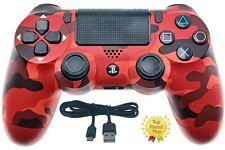 Sony DualShock PS4, V2 Red Camouflage Game Controller Refurbished