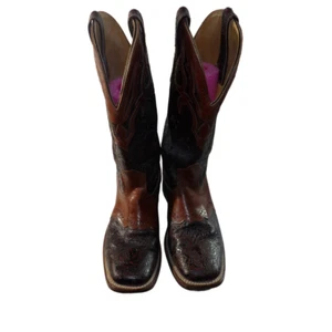 BOULET TOOLED WOMEN'S BROWN Cowgirl WESTERN Boots SIZE 7 - Picture 1 of 8