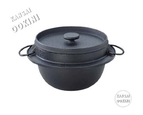 Iwachu 21085 Iwachu Rice Pot 3 Cooking Black Enameled Induction Compa