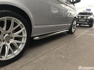 Side Bars For VW Transporter T5 SWB 2004-2010 Polished Stainless Tube Van CURVED - Picture 1 of 9