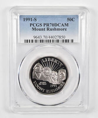 PR70 1991-S DCAM Commemorative Half Dollar Mount Rushmore PCGS Blue Label - Image 1 of 4
