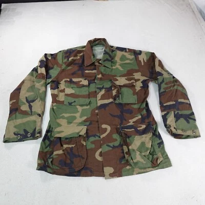 Vintage US Military Jacket Mens Large Long Green Camo Woodland Gorpcore Airsoft - Image 1 of 4
