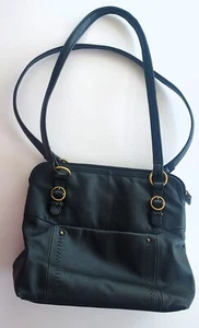 Vermont County Store leather purse shoulder bag black Morocco - Picture 1 of 20
