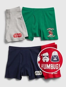 Gap Kids Boy Underwear Boxer Briefs Red Star Wars Holiday Medium M 8 Pack 4 New - Picture 1 of 1