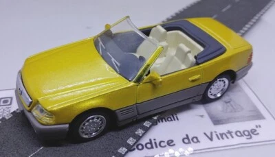 NEW RAY scala 1:43 Mercedes-Benz 600 SL 1992 giallo/oro metal die-cast no box - Immagine 1 di 4