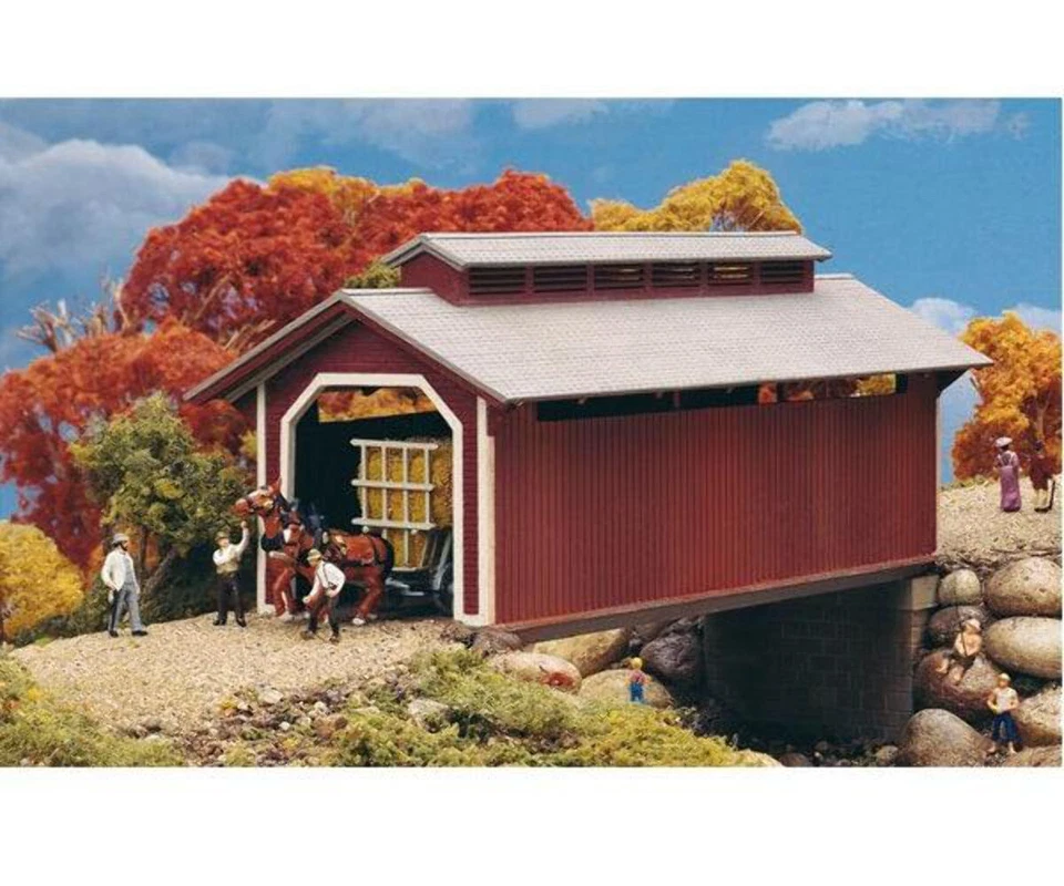 NEW Walthers Cornerstone HO Plastic Kit Willow Glen Covered Bridge 933-3652 - Image 1 of 1