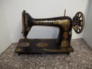G7B Singer Model 66 Treadle 1916 Sewing Machine Original PARTS ONLY - Discounts - Picture 1 of 67