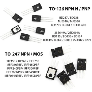TO-126 TO-247 NPN PNP Mosfet IOR Silikon Leistungstransistor bipolare Kreuzung BJT - Bild 1 von 38