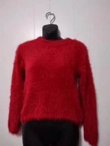 H&M Fuzzy Red Sweater Party Holiday Youth Girls 10-12Y - Picture 1 of 4