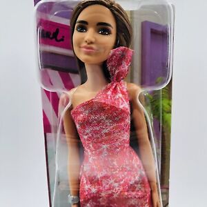 Mattel Barbie (NEW) Glitz Fashion Doll Long Brunette Hair Pink Shimmery Dress