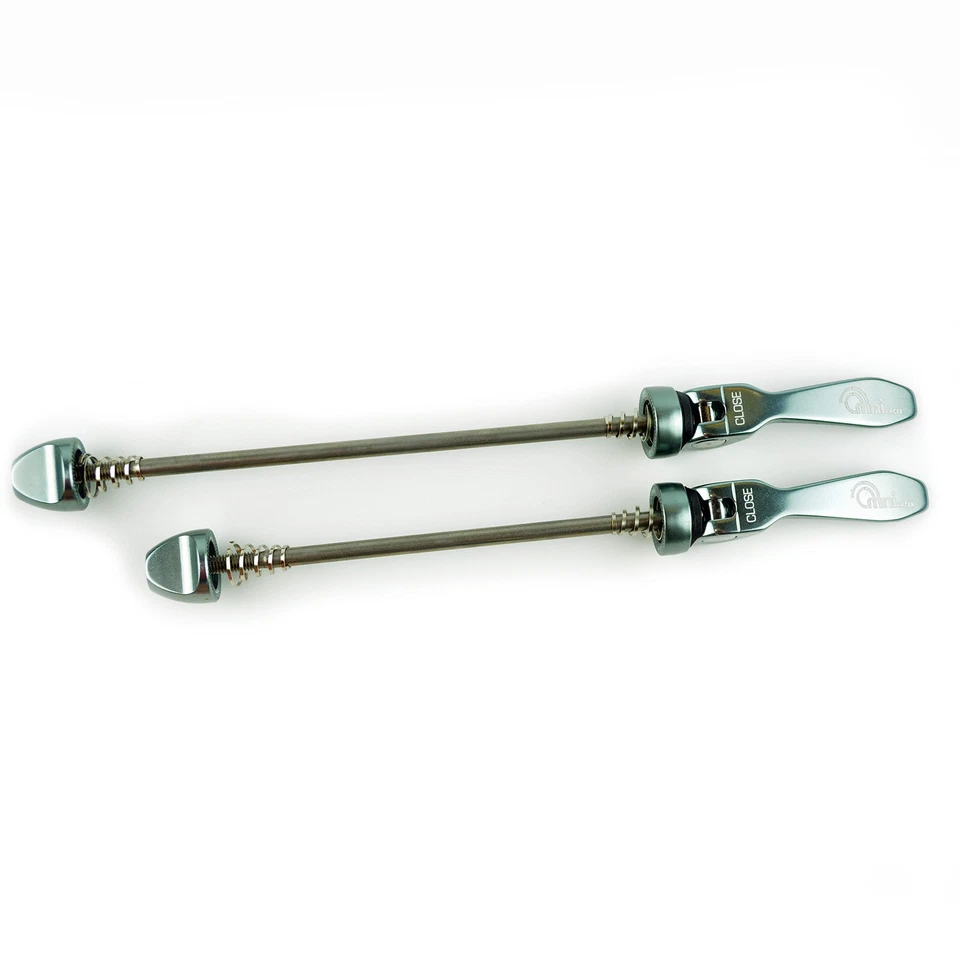 OMNI Racer Quick Release Road Mountain Skewers Stainless MATCHES SHIMANO GRAY - Image 1 of 4