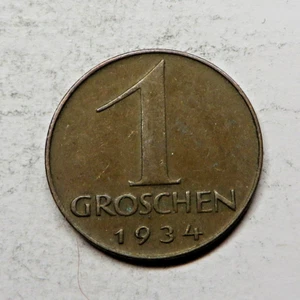Austria Groschen 1934 Bronze KM#2836 - Picture 1 of 2