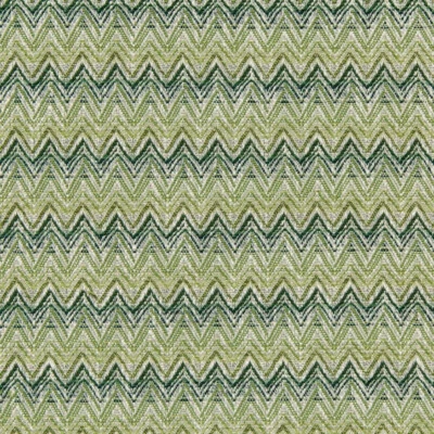 Lee Jofa Geometric Chevron Weave Upholstery Fabric- Cambrose Weave Aloe 6.50 yds - Image 1 of 3