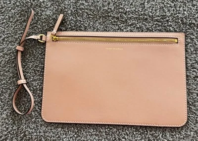 Bolso sin asas Tory Burch de cuero rosa/melocotón para mujer Foto 1 de 4