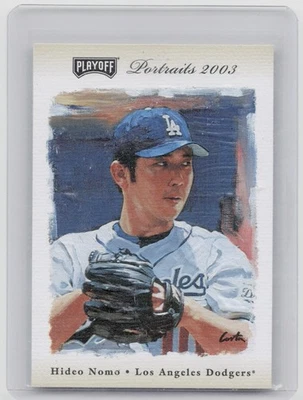 2003 Playoff Portraits Hideo Nomo Beige SN250 #17 Dodgers - Image 1 of 2