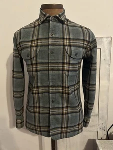 Pendleton Shadow Plaid Buckley Flanellhemd Knopfleiste Herren klein blau Western - Bild 1 von 10