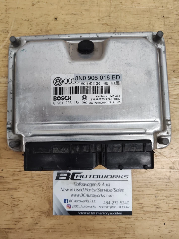 Módulo de motor ECU 8N0 906 018 BD Audi TT Mk1 1.8T 2003 programado AWP tracción delantera automática Foto 1 de 2
