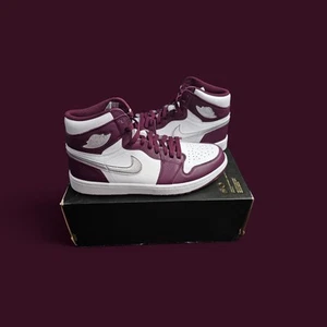 Nike Air Jordan 1 High G Golf Bordeaux Size 10 Men's DQ0660-103 Metallic Silver - Picture 1 of 11