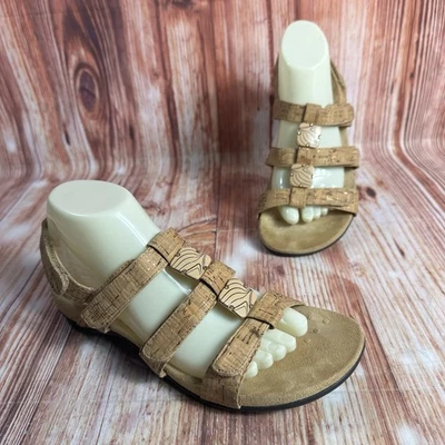 Vionic AMBER 女式 8 码棕褐色软木矫形露趾凉鞋 — 第 1/4 张图片