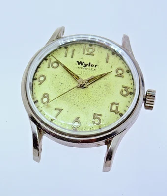 VINTAGE WYLER INCAFLEX MENS WRIST WATCH RUNNING - Image 1 of 4