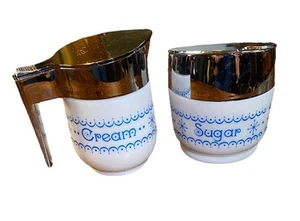 Vtg Gemco snowflake Creamer And Sugar Set  - Picture 1 of 17