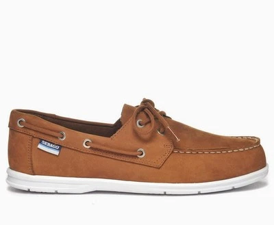 Zapatos De Barco De Cuero Sebago Oakfield 771284W/907 Marrón Cognac NUEVO - Imagen 1 de 4
