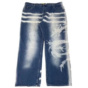 Y2K Baggy Jeans TANK Dragon Herren Größe 44x34 Southpole JNCO Style Blau Denim - Bild 1 von 9