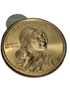 RARE SACAGAWEA $1 DOLLAR COIN NO DATE ON THE FRONT, STAMPED ON THE EDGE 2009 - Picture 1 of 7