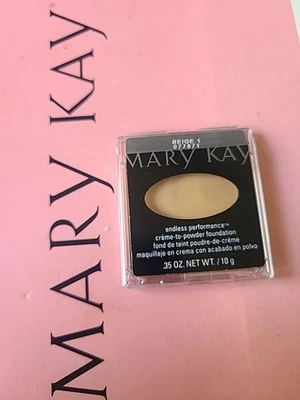 Mary Kay BEIGE 1 Endless Performance Creme to Powder Foundation .35 oz BNIB - Image 1 of 4