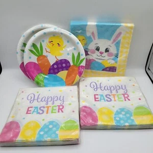 80pc Easter Party Decoration Plates & Napkins NOS - Picture 1 of 2