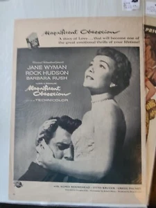 1954 Magazine Movie Ad  "Magnificent Obsession" - Picture 1 of 2
