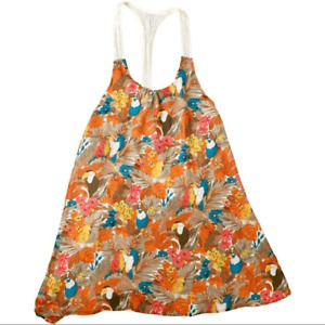 Millau Beach Dress, T-Back , Cover Up, Tropical Print, Medium
